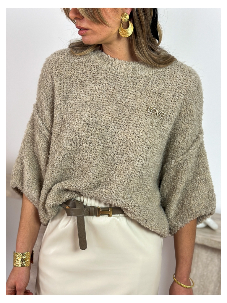 Pull Fiona taupe