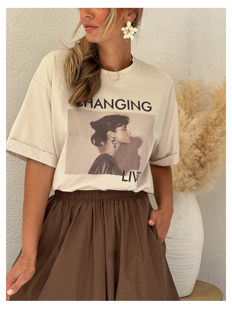Tee Shirt Liv beige