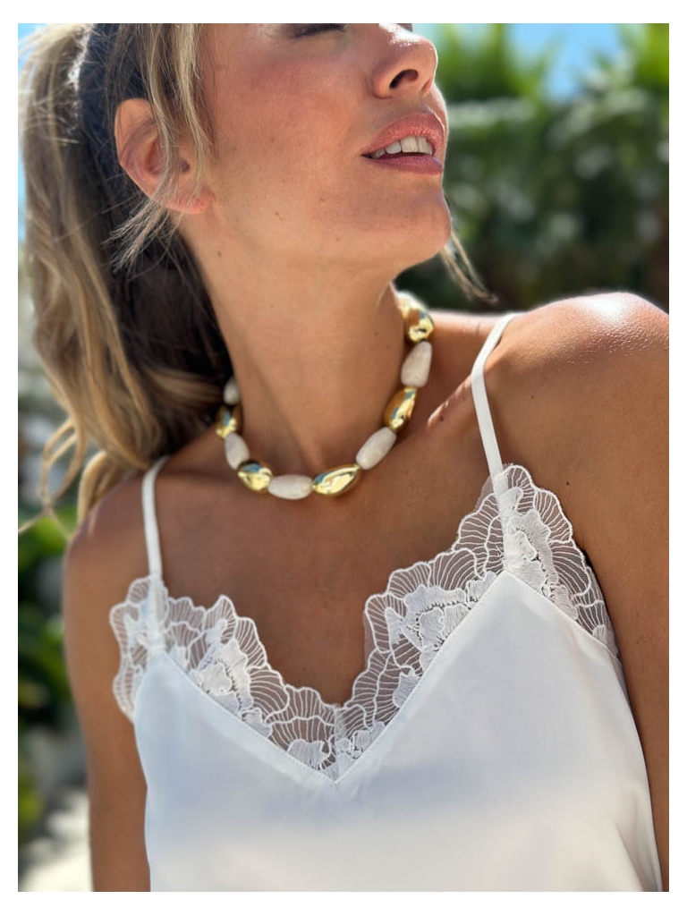 Collier Lia blanc