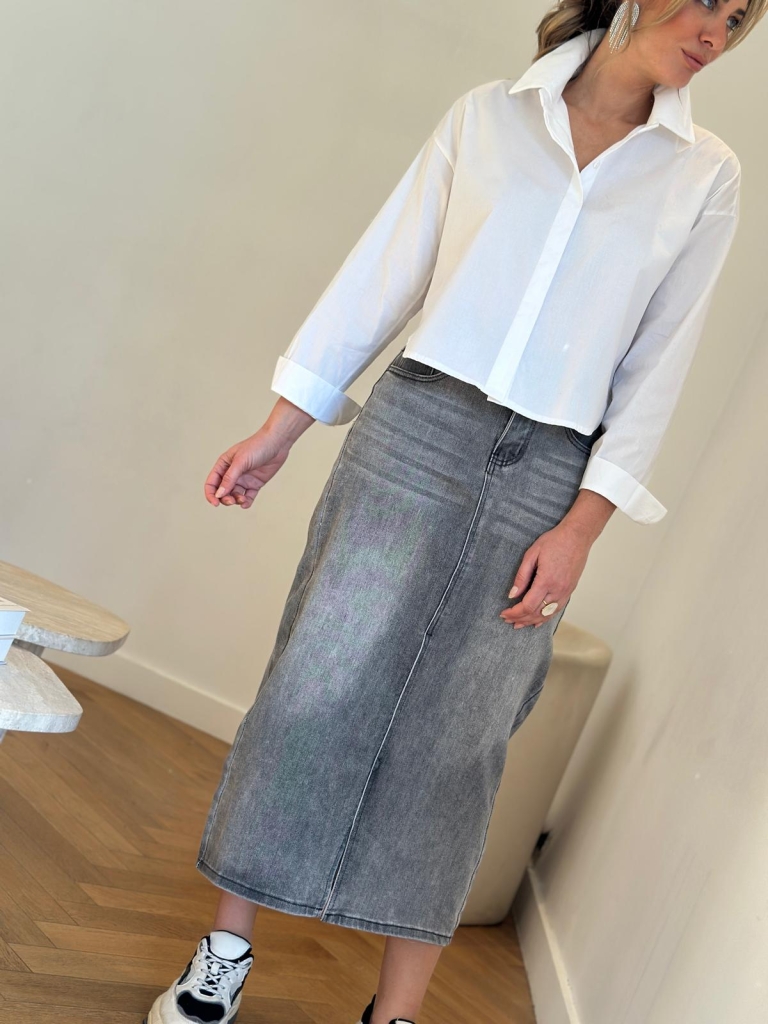 Jupe jean gris Fanny